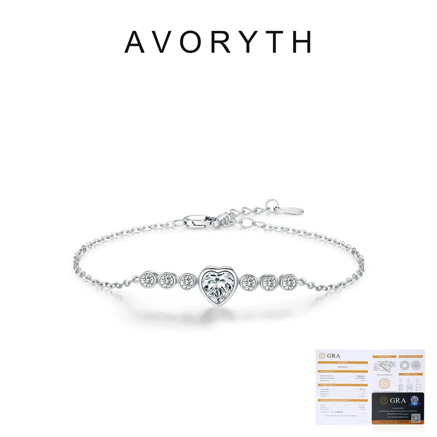 AVORYTH Marielle Heart Moissanite Bracelet product image 5