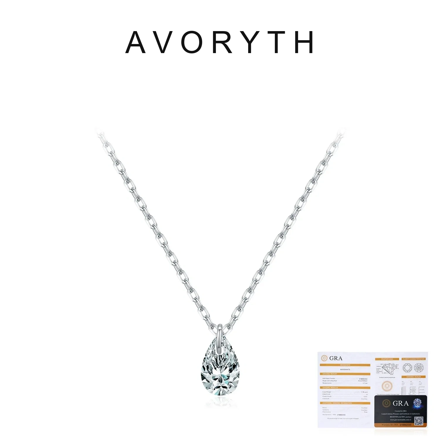AVORYTH Solenne Teardrop Moissanite Necklace product image 5