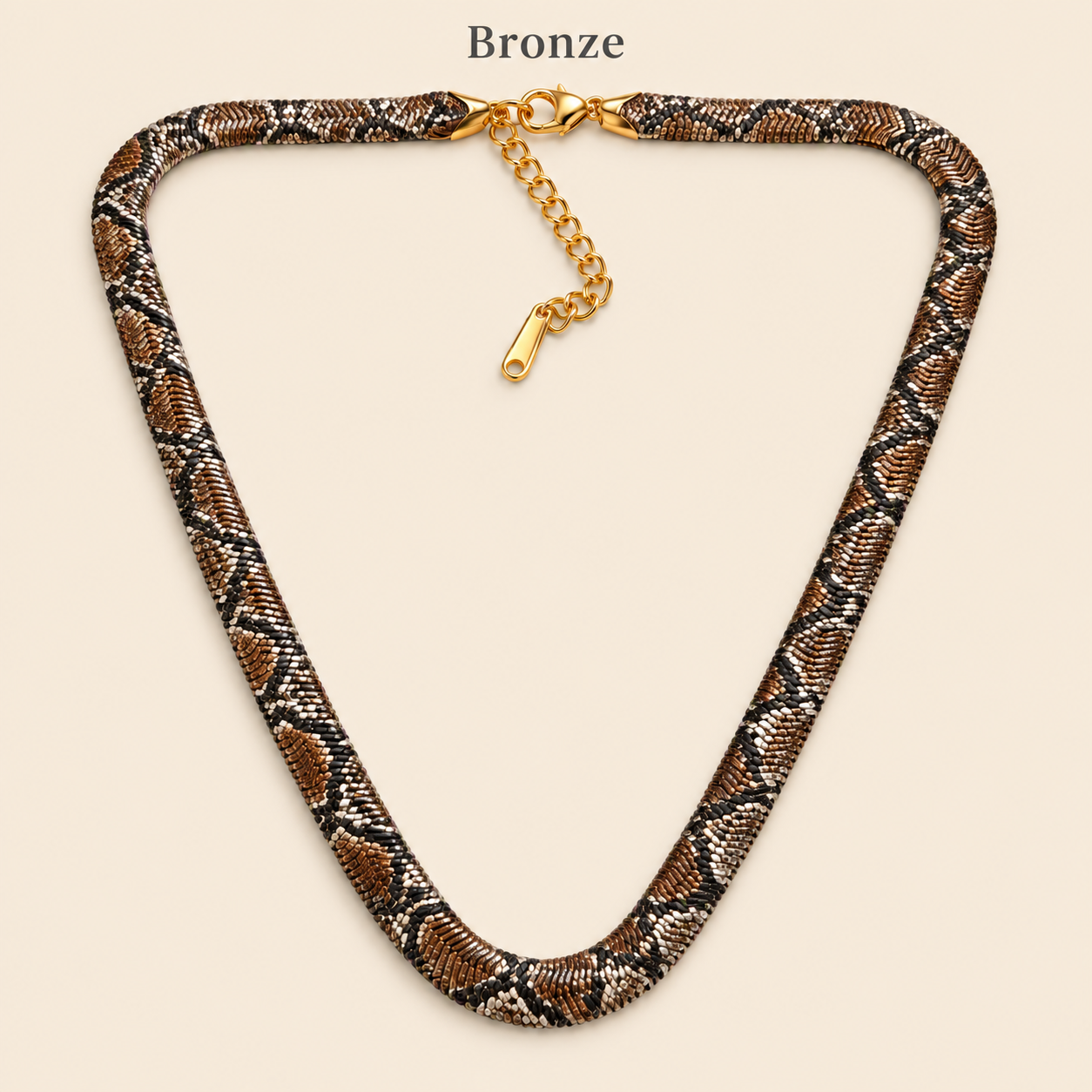 Serpent Pattern Statement Necklace view 1