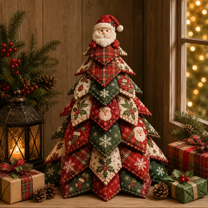 🔥LAST DAY 55% OFF - 🎄🧵DIY Quilted Christmas Tree Kit – Handmade Fabric Holiday Tabletop Tree Decor