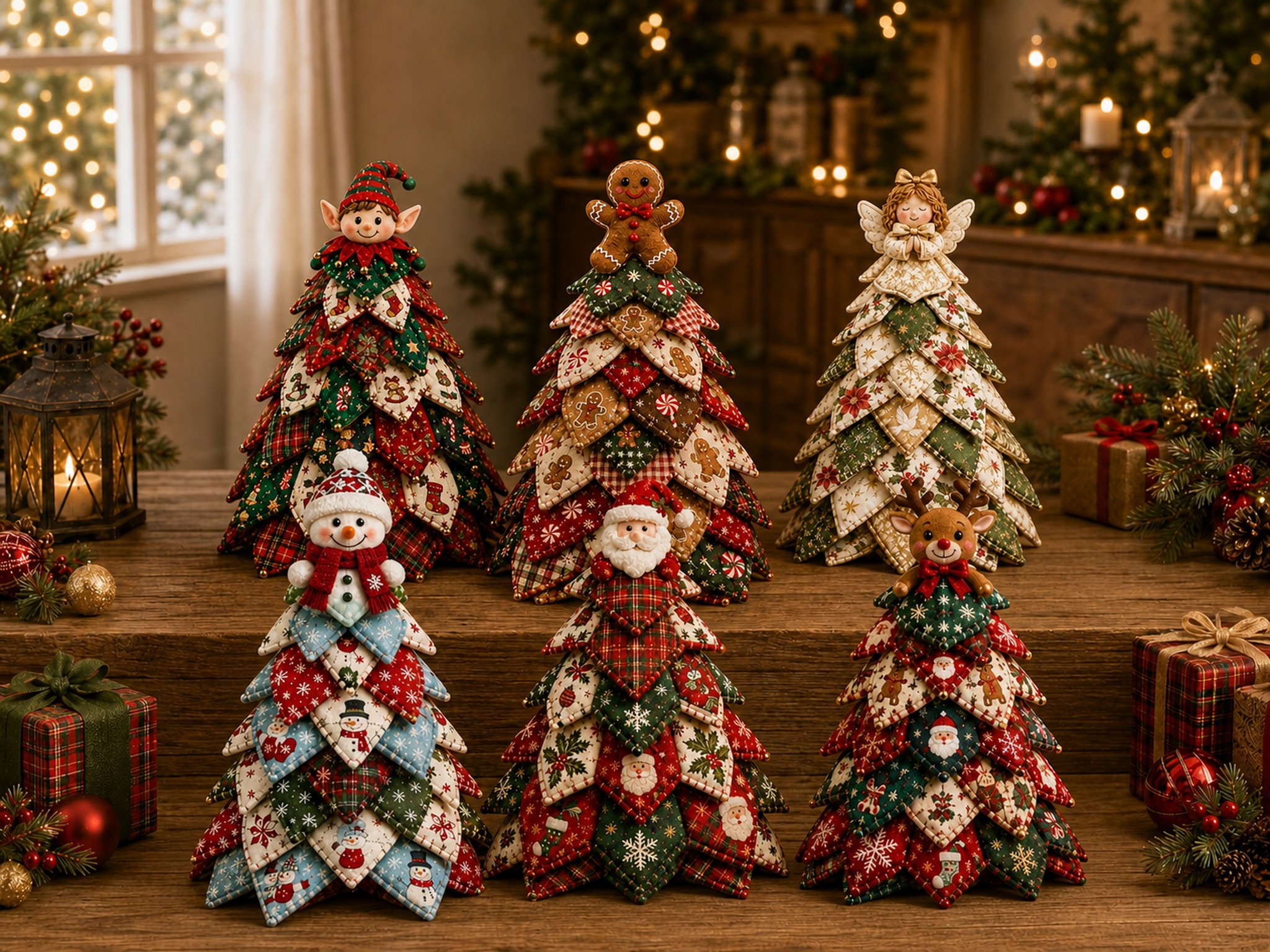 🔥LAST DAY 55% OFF - 🎄🧵DIY Quilted Christmas Tree Kit – Handmade Fabric Holiday Tabletop Tree Decor