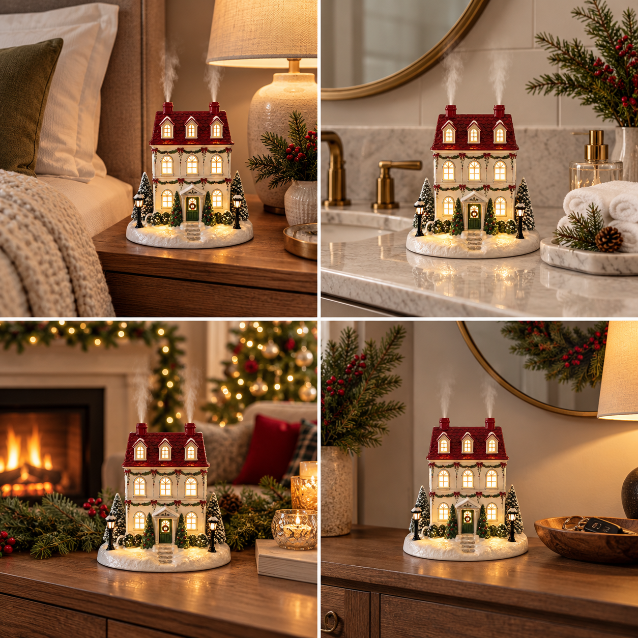 🔥 LAST DAY 50% OFF 🔥 Mistletown Lane™ Christmas Cottage Aroma Diffuser