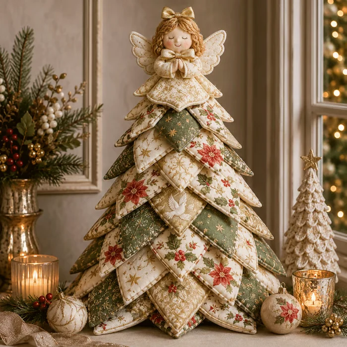 🔥LAST DAY 55% OFF - 🎄🧵DIY Quilted Christmas Tree Kit – Handmade Fabric Holiday Tabletop Tree Decor