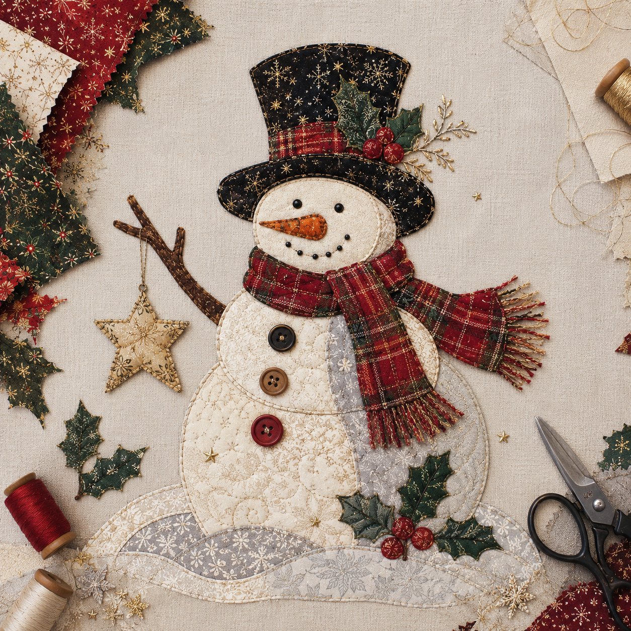 🔥LAST DAY 55% OFF - 🎄🎅Christmas Patchwork Fabric DIY Decor Kit