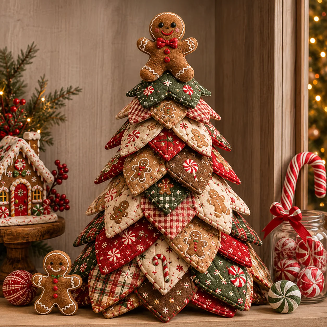 🔥LAST DAY 55% OFF - 🎄🧵DIY Quilted Christmas Tree Kit – Handmade Fabric Holiday Tabletop Tree Decor