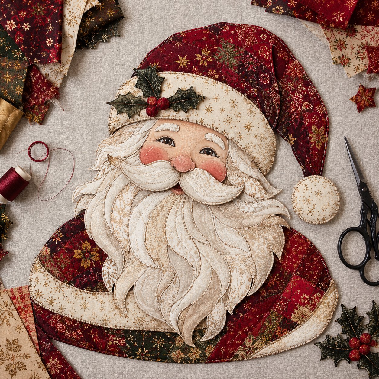 🔥LAST DAY 55% OFF - 🎄🎅Christmas Patchwork Fabric DIY Decor Kit