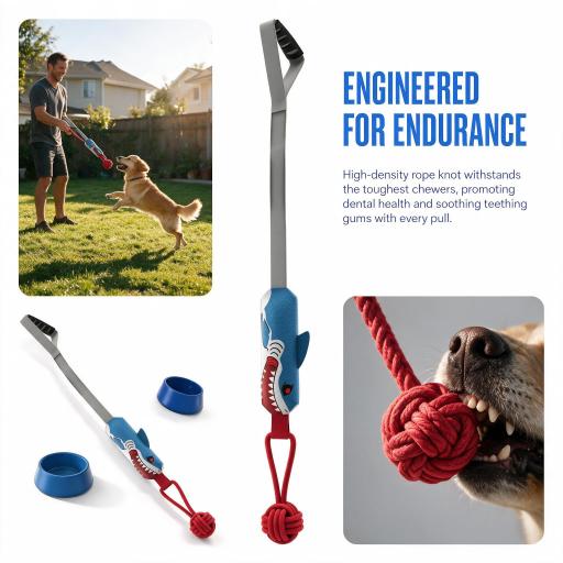 Heeipaw Squeaky Tug Rope Toy – Interactive Chew & Training Toy For Happy, Healthy Dogs