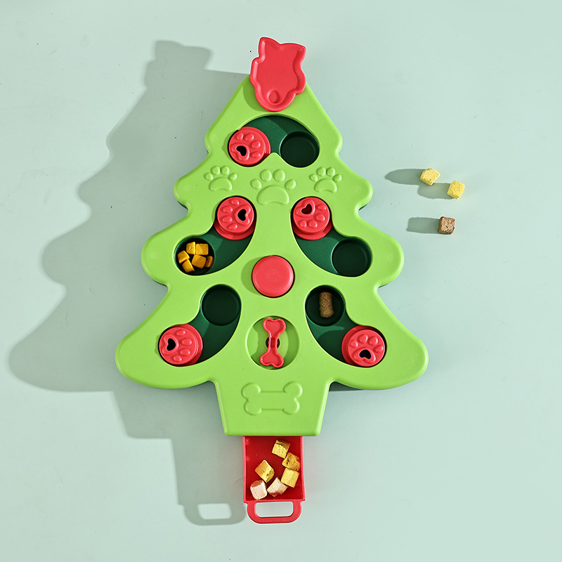 Heeipaw Christmas Tree Puzzle Feeder Toy – Interactive Slow Feeder & Treat Dispensing Dog Toy for Mental Stimulation and Boredom Relief