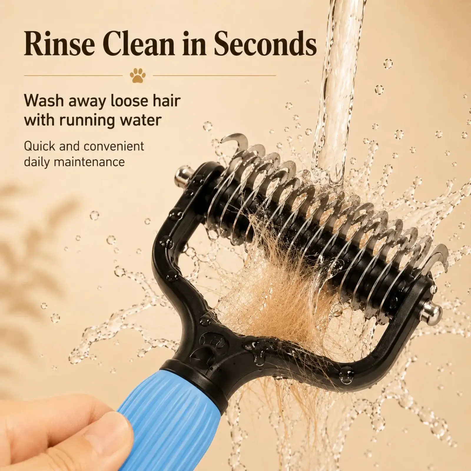 Heeipaw Dog Grooming Comb – Groomer Tools, Stainless Steel Double-Sided Shedding Grooming Kit, Mat-Tamer Teeth for Detangling Ma
