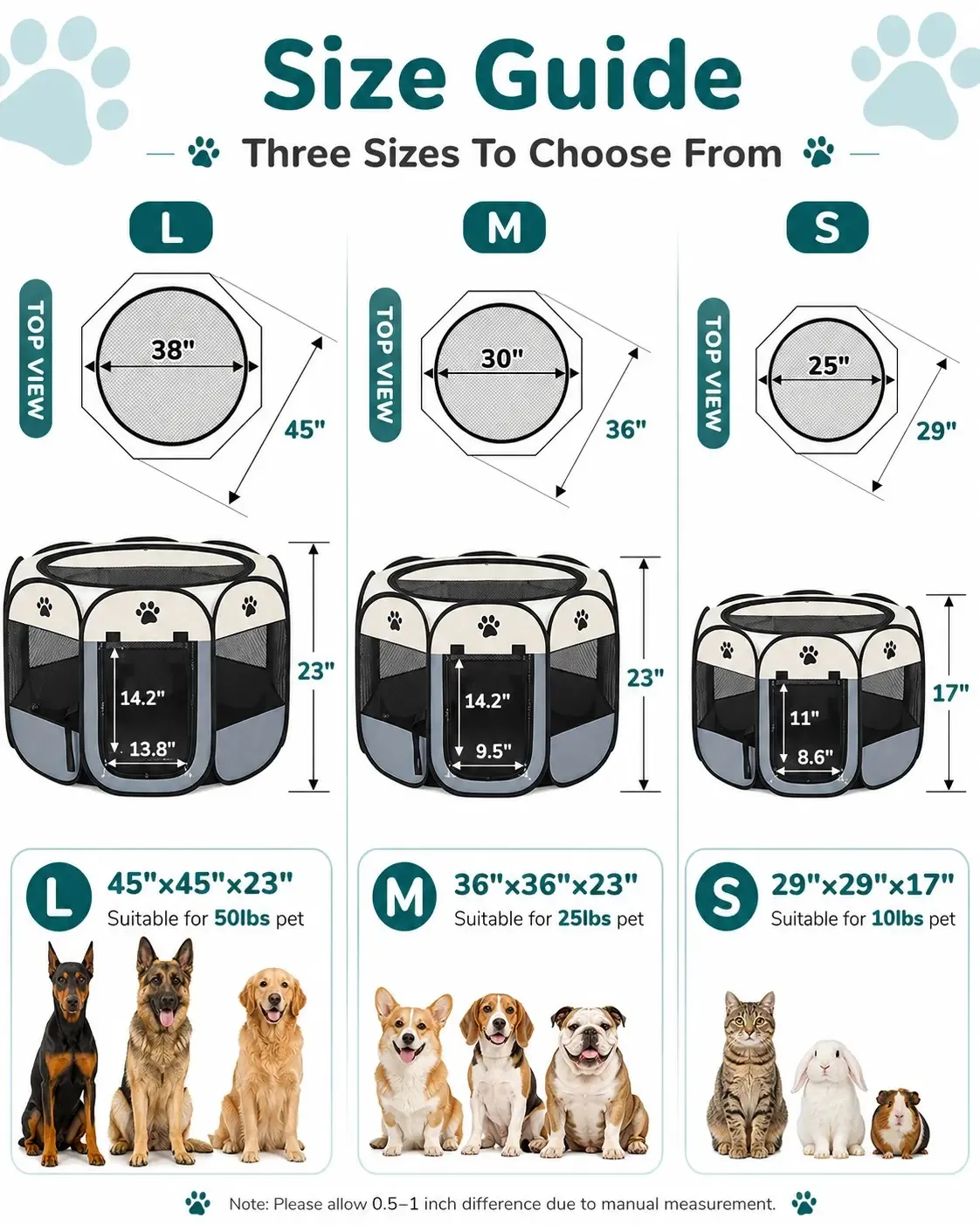 Foldable pop up pet playpen