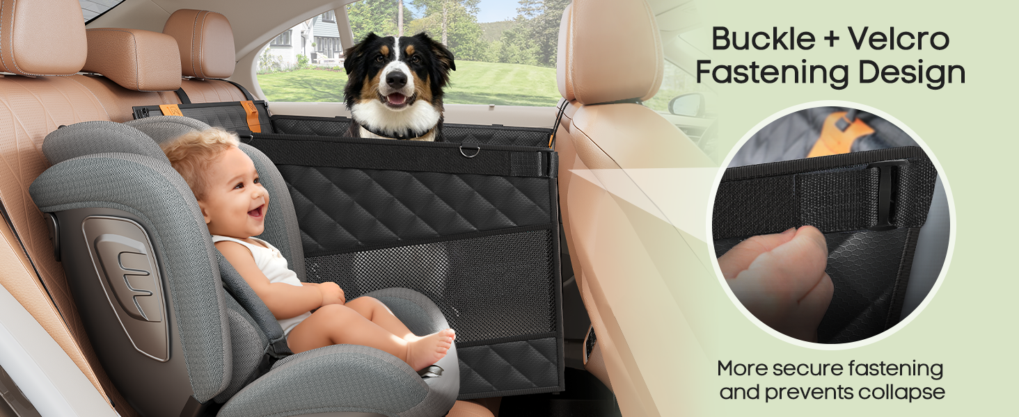 Heeipaw Dog Car Seat Cover – Waterproof Back Seat Pet Car Bed for Large Dogs, Non-Slip Travel Mat for Cars & SUVs