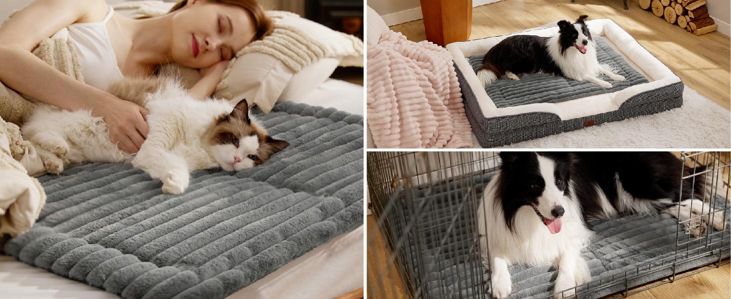 Bedsure Calming Pet Mat - Comfortable Material, Noiseless & Non-Slip for Dogs & Cats