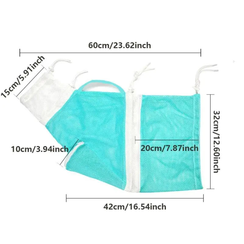 Heeipaw Cat Bath Mesh Bag, Portable Mesh Shower Bag with Adjustable Drawstring Design, Travel Bathing Bag for Cats Grooming Supp - image 3