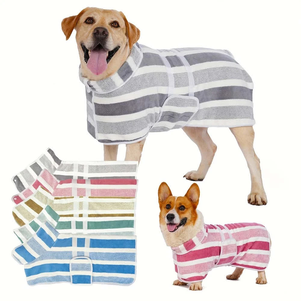 Heeipaw Cozy Dog Bathrobe Towel – Ultra Absorbent Pet Drying Wrap for Small & Large Dogs, Soft Bath Towel After Shower - image 13