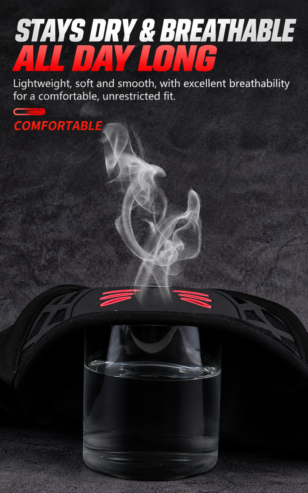 Detailed mask breathing vent illustration