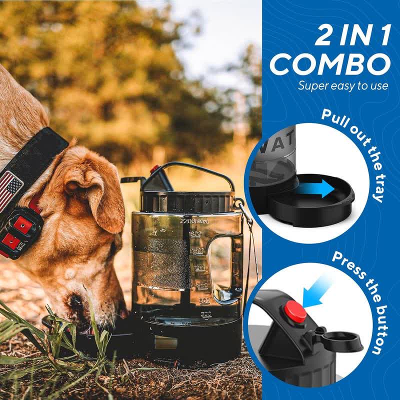 Heeipaw 2.2L Large Capacity Portable Dog Water Bottle for Walking, Hiking & Travel - image 6