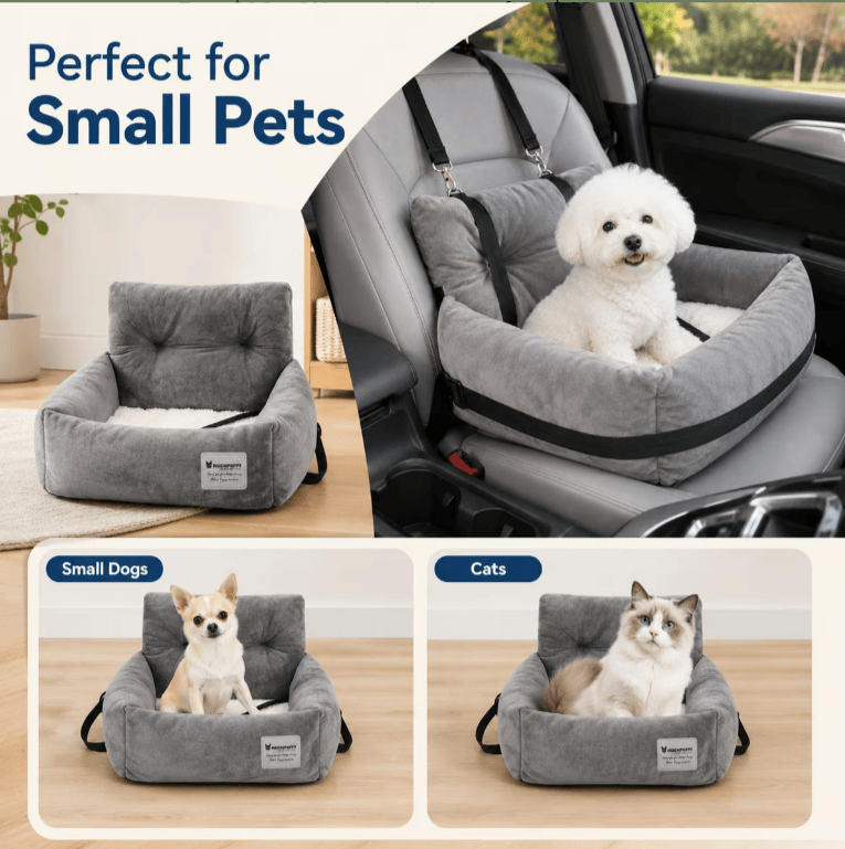 Heeipaw Premium All-Season Pet Car Bed | Non-Slip Travel Bed for Dogs & Cats - image 2