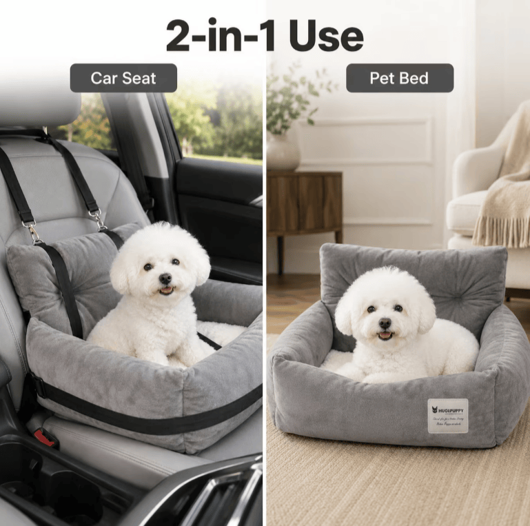 Heeipaw Premium All-Season Pet Car Bed | Non-Slip Travel Bed for Dogs & Cats - image 4