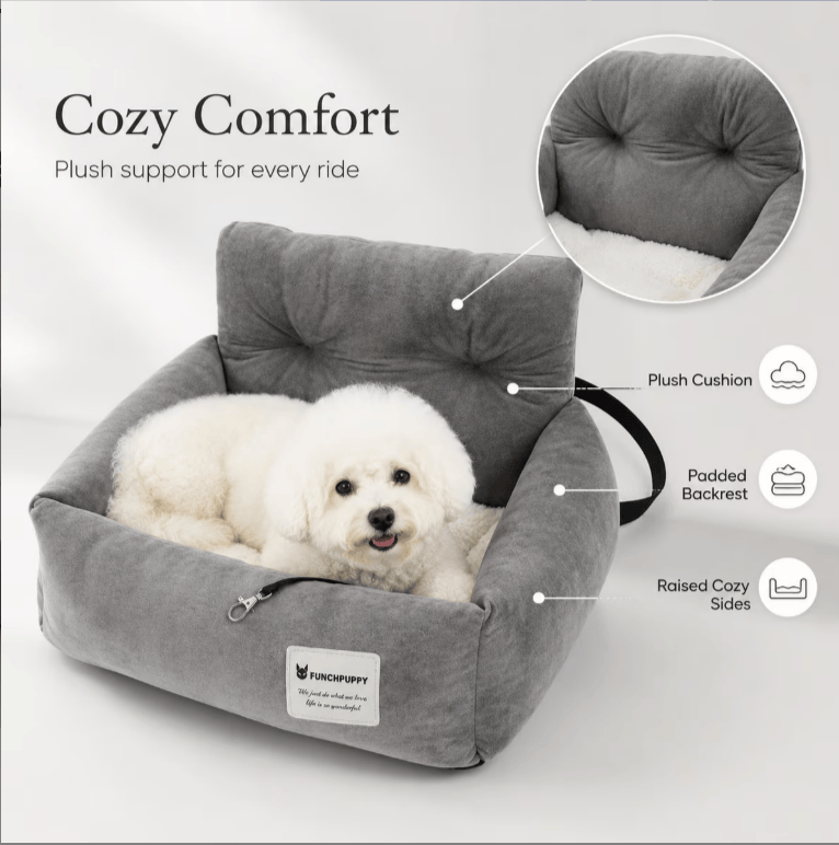 Heeipaw Premium All-Season Pet Car Bed | Non-Slip Travel Bed for Dogs & Cats - image 5