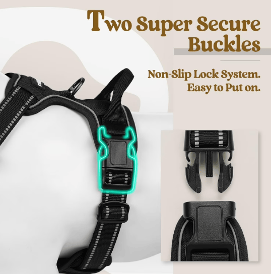Heeipaw Adjustable H-shaped Dog Harness With Leash, No-pull Anti-choke Pet Vest, Breathable Walking Harness For Small, Medium & Large Dogs - image 2