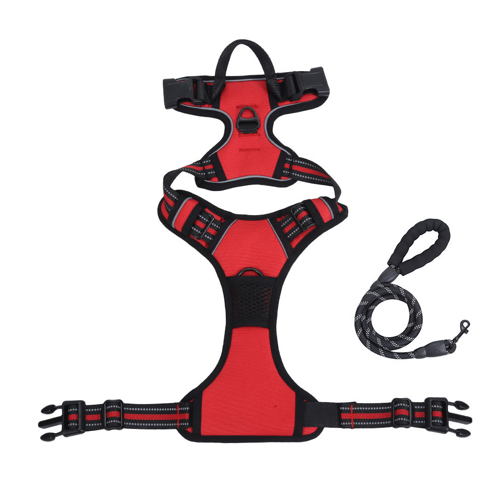 Heeipaw Adjustable H-shaped Dog Harness With Leash, No-pull Anti-choke Pet Vest, Breathable Walking Harness For Small, Medium & Large Dogs - Red – Harness + Leash Set - Extra Large Size Harness with 1.5m × 1.2cm Durable Leash - image 12