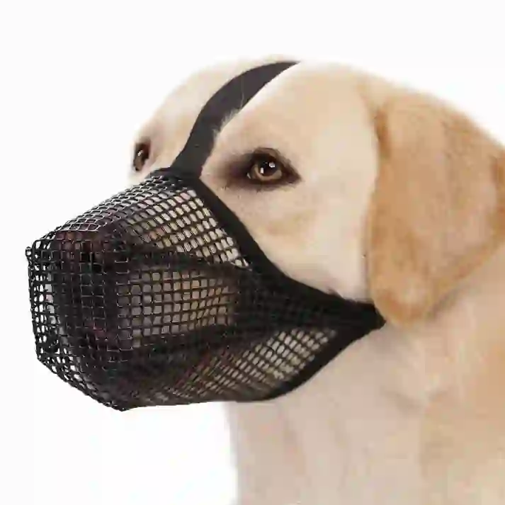 Heeipaw Adjustable Dog Muzzle, Breathable Anti-biting Dog Mouth Guard, Comfortable Pet Muzzle For Barking Control, Chewing Prevention & Safe - Black - XL ：17cm×17cm×1.5cm - image 3