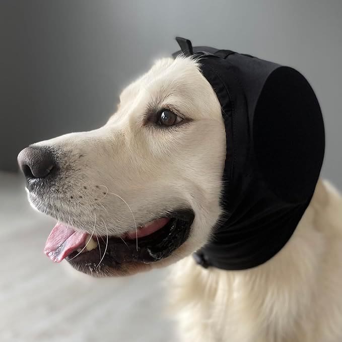 Heeipaw Dog Ear Muffs, Noise Reduction Ear Protection For Dogs, Warm & Comfortable Pet Ear Covers For Fireworks, Thunderstorms And Travel - Black - Size-XL - image 3