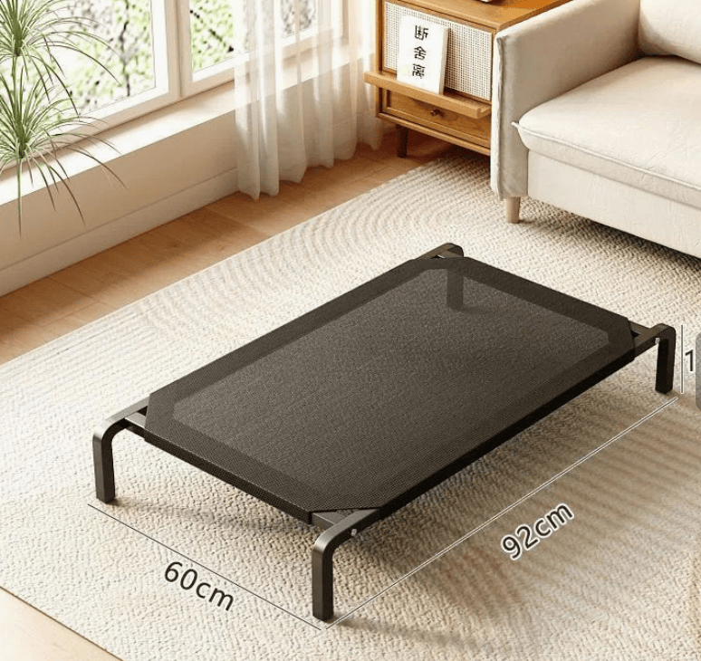 Heeipaw All-season Dog Bed For Large Dogs, Waterproof & Moisture-resistant Pet Cot, Warm Winter Dog House Mat, Removable Washable Pet Bed - M Size – Fits dogs under 60 lbs (Medium & Small Breeds） - Black - Upgraded: Reinforced Steel Frame + Breathable Mesh - image 5