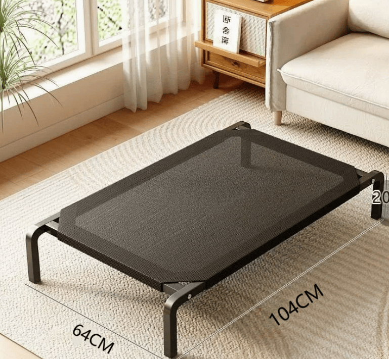 Heeipaw All-season Dog Bed For Large Dogs, Waterproof & Moisture-resistant Pet Cot, Warm Winter Dog House Mat, Removable Washable Pet Bed - L Size – Fits dogs under 80 lbs (Medium Breeds) - Black - Upgraded: Reinforced Steel Frame + Breathable Mesh - image 7