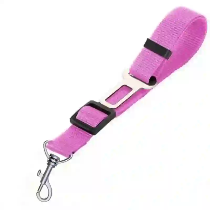  Heeipaw Dog Car Safety Belt with Adjustable Leash - Rose - 2.5cm Wide - image 10