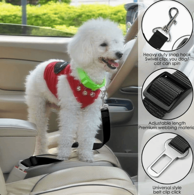  Heeipaw Dog Car Safety Belt with Adjustable Leash - image 1