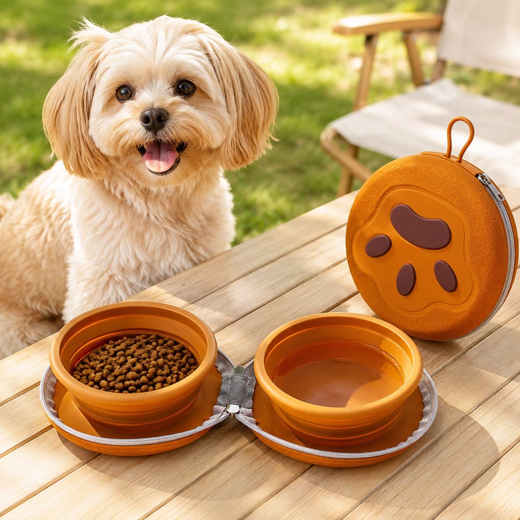Heeipaw Portable Collapsible Pet Food & Water Bowl - image 1