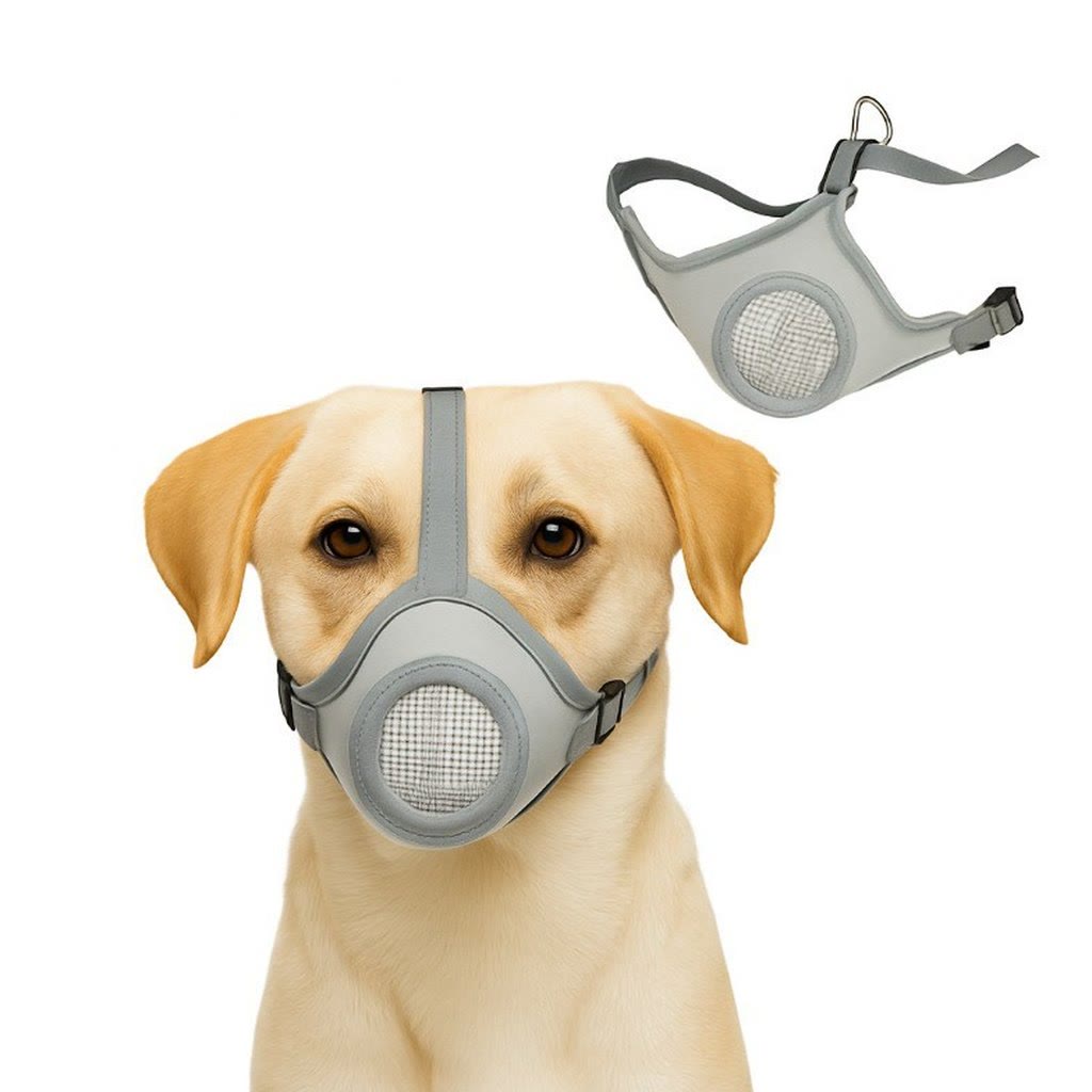 Heeipaw Safeguard Breathable Dog Muzzle – Protective Anti-bite & Anti-lick Muzzle - Grey - L - image 6