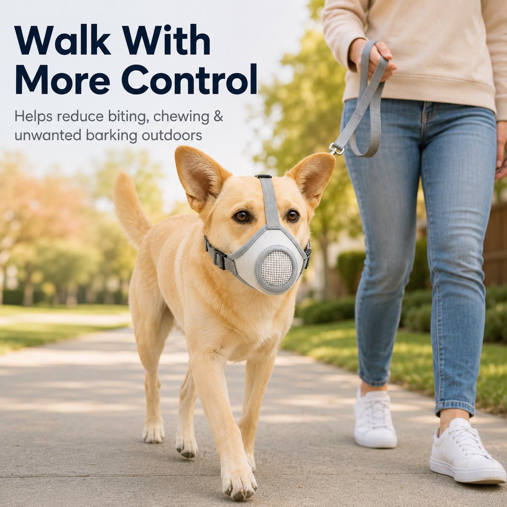 Heeipaw Safeguard Breathable Dog Muzzle – Protective Anti-bite & Anti-lick Muzzle - image 1