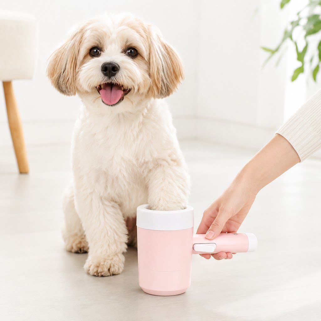 Heeipaw PawClean Dog Paw Cleaner Cup – Portable Paw Washer for Dogs & Cats - Pink - image 1
