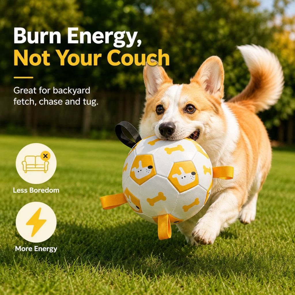 Heeipaw PlayPaw Interactive Dog Football Toy – Durable Fetch & Training Ball for Dogs - image 3