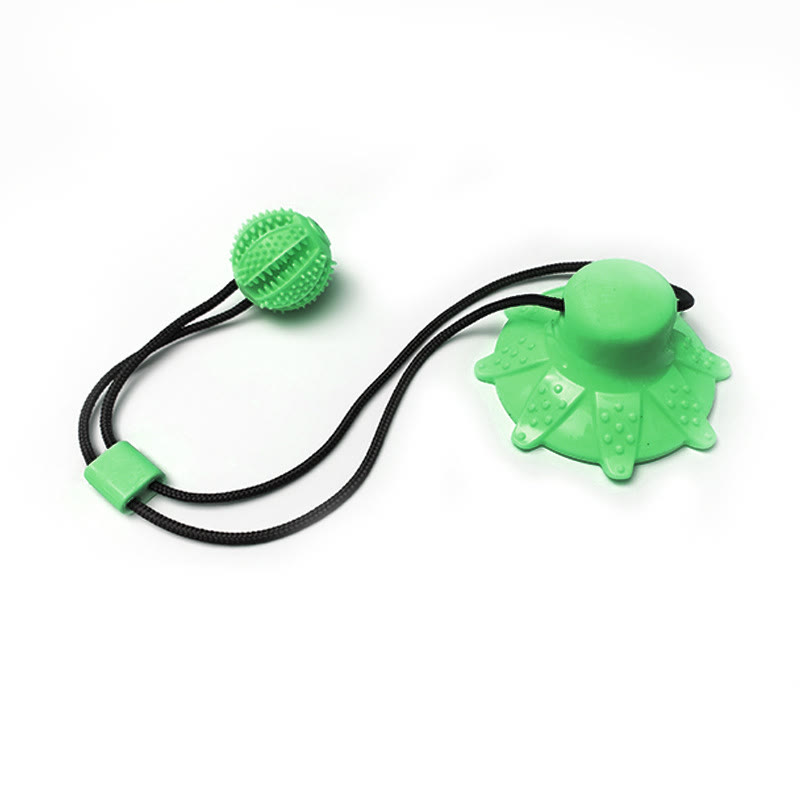Heeipaw Interactive Suction Cup Treat Toy – Durable Dental Chew Ball For Happy, Healthy Dogs - Green - 5cm - image 3
