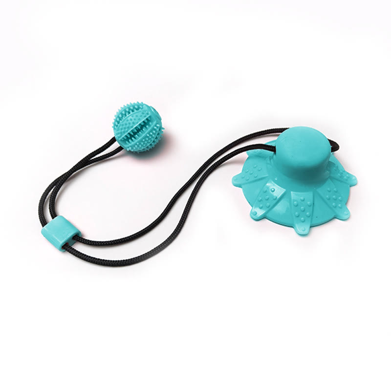 Heeipaw Interactive Suction Cup Treat Toy – Durable Dental Chew Ball For Happy, Healthy Dogs - Blue - 5cm - image 2