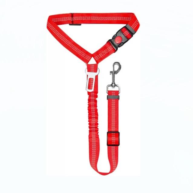 Heeipaw Reflective Dog Car Seat Belt, Adjustable Elastic Bungee Safety Tether With Seat Buckle Clip For Pet Travel - Red - 45-65*72-84*2.5cm - image 3