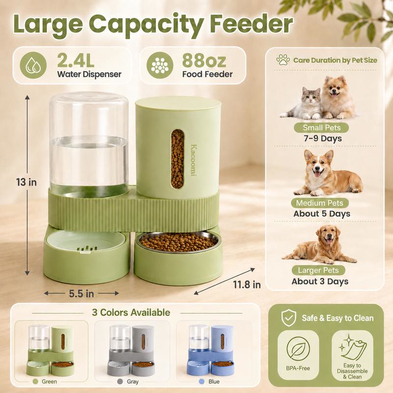 Heeipaw Automatic Pet Feeder & Water Dispenser – Large Capacity Food Storage with Separate Food & Water Bowls for Dogs and Cats - image 4