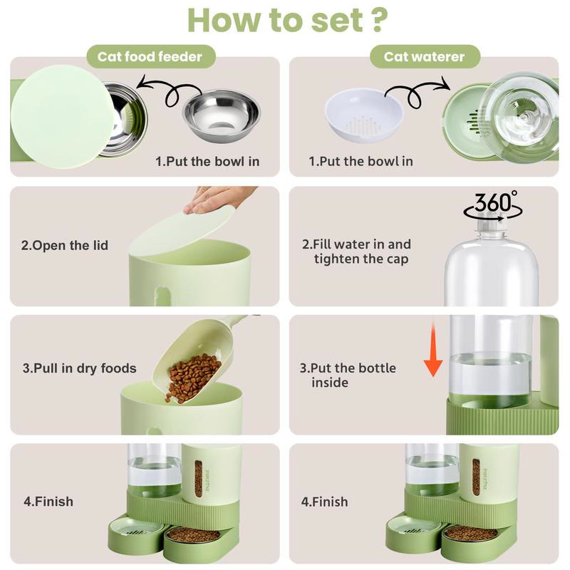 Heeipaw Automatic Pet Feeder & Water Dispenser – Large Capacity Food Storage with Separate Food & Water Bowls for Dogs and Cats - image 3