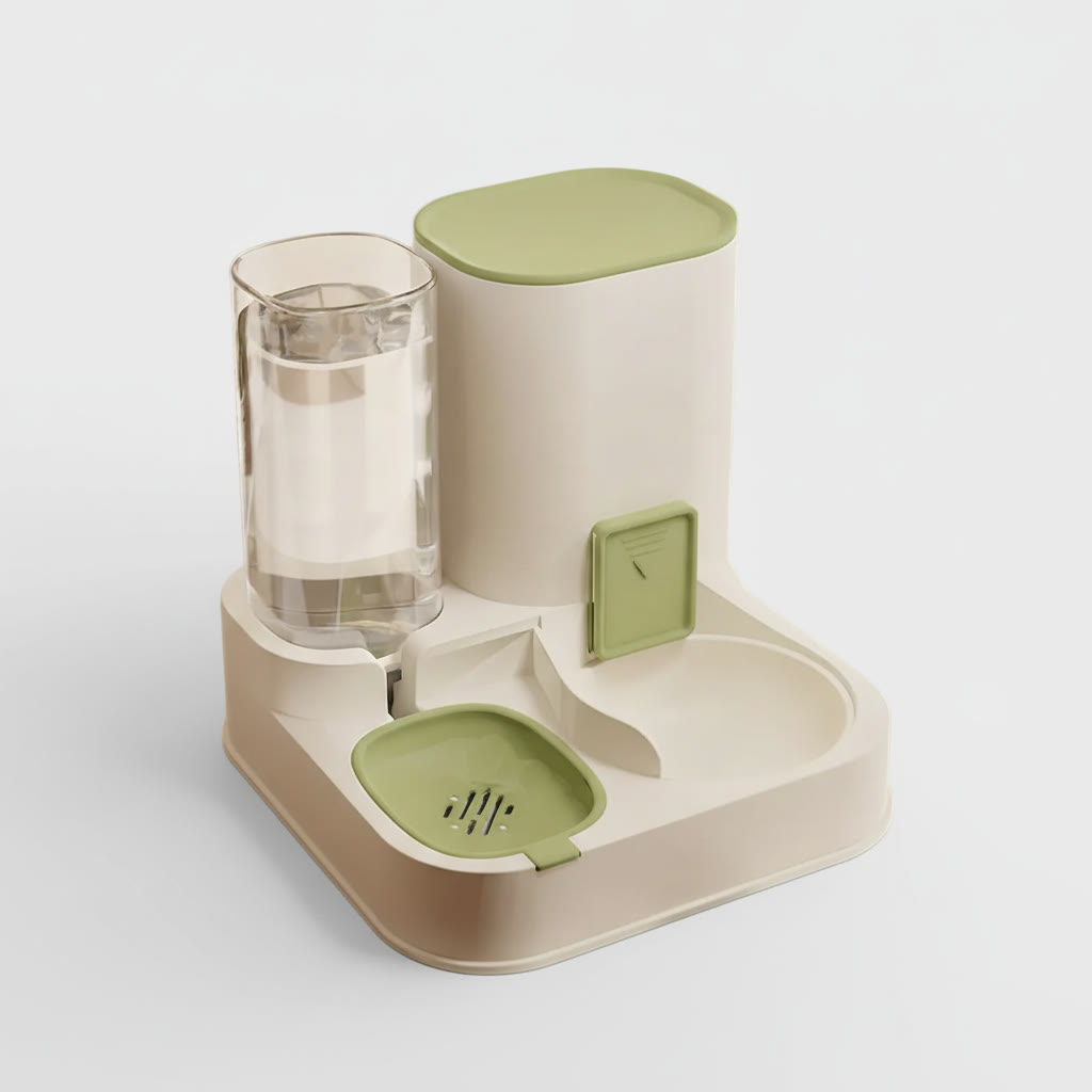 Heeipaw 2-in-1 Automatic Pet Feeder & Water Dispenser For Cats & Small Dogs