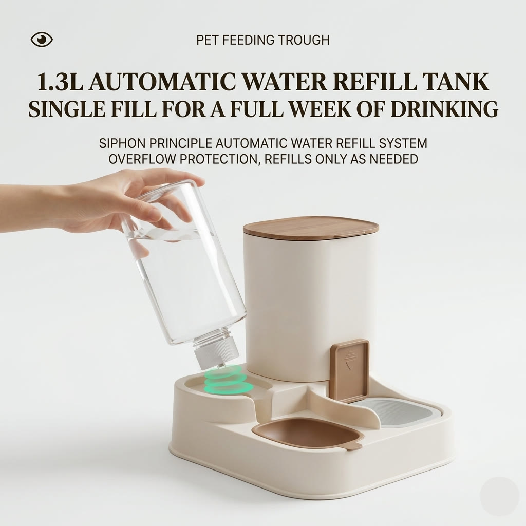Heeipaw 2-in-1 Automatic Pet Feeder & Water Dispenser For Cats & Small Dogs
