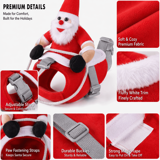 Heeipaw Santa Riding Dog Costume – Funny Halloween & Christmas Pet Outfit For Large Dogs  And Cats - image 6