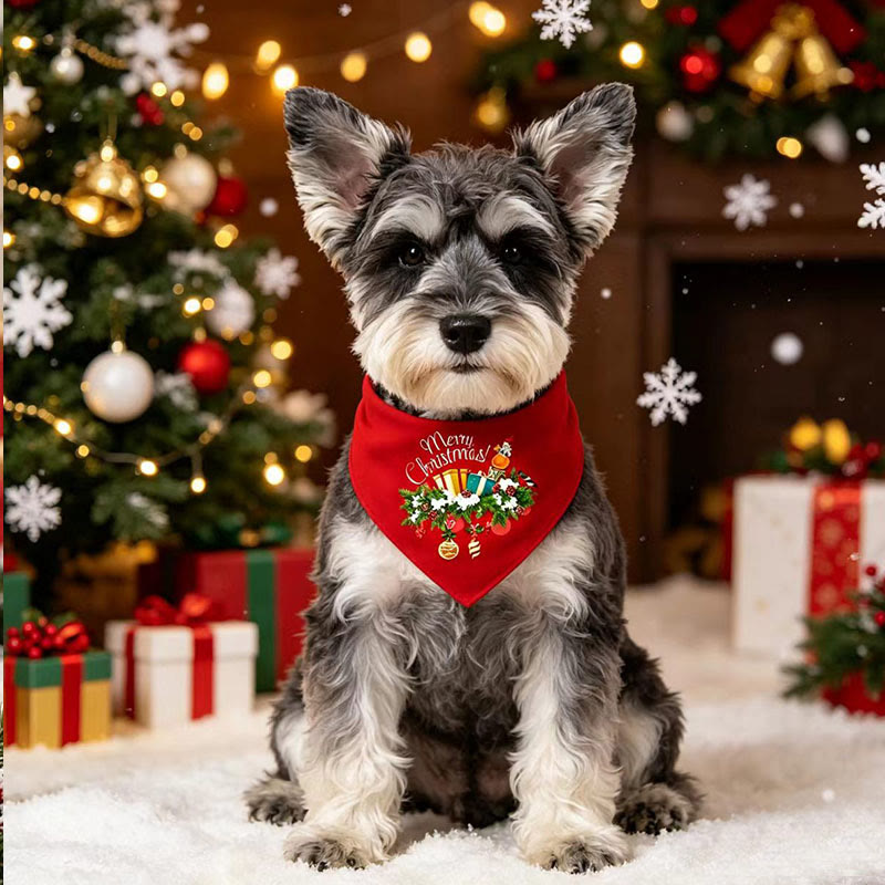 Heeipaw Christmas Dog Bandana – Festive Plaid Pet Scarf For Dogs & Cats  - Christmas D - 63*43*43 - 1PC - image 4