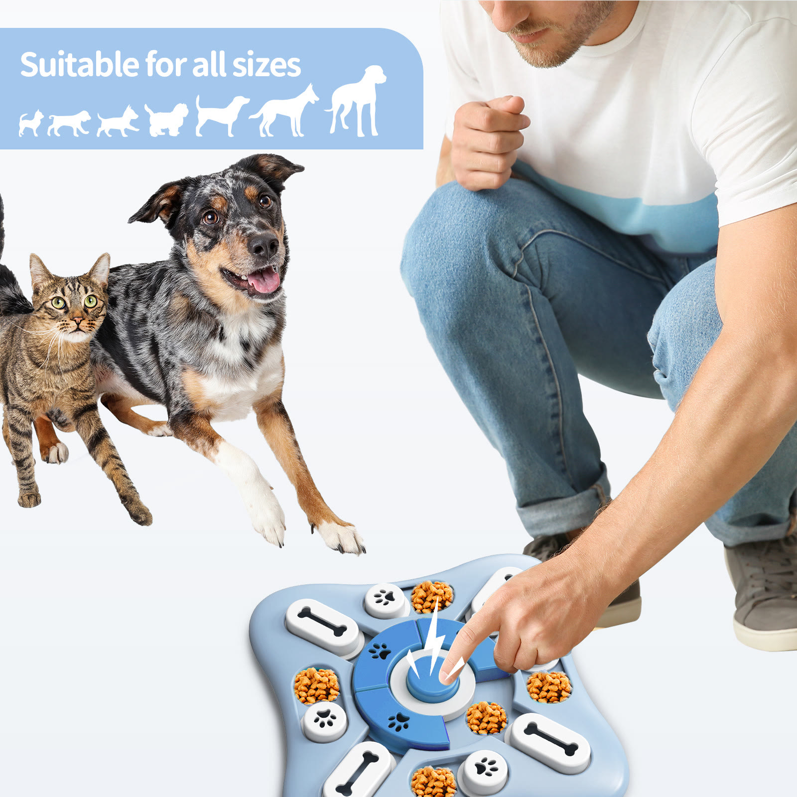 Heeipaw Interactive Dog Puzzle Toy – Treat Dispensing Slow Feeder Toy for Dogs, Mental Stimulation & Boredom Relief - image 5