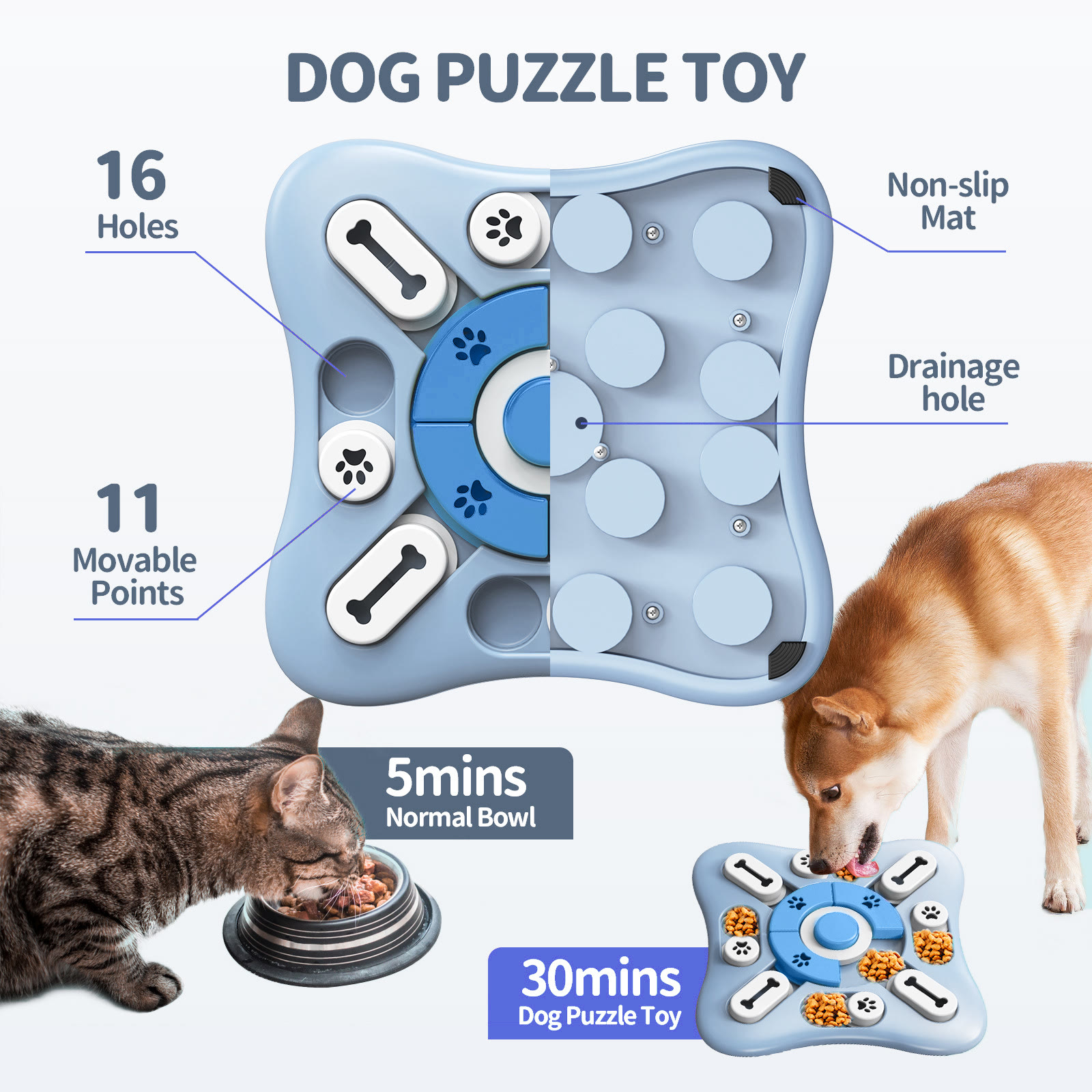 Heeipaw Interactive Dog Puzzle Toy – Treat Dispensing Slow Feeder Toy for Dogs, Mental Stimulation & Boredom Relief - image 4