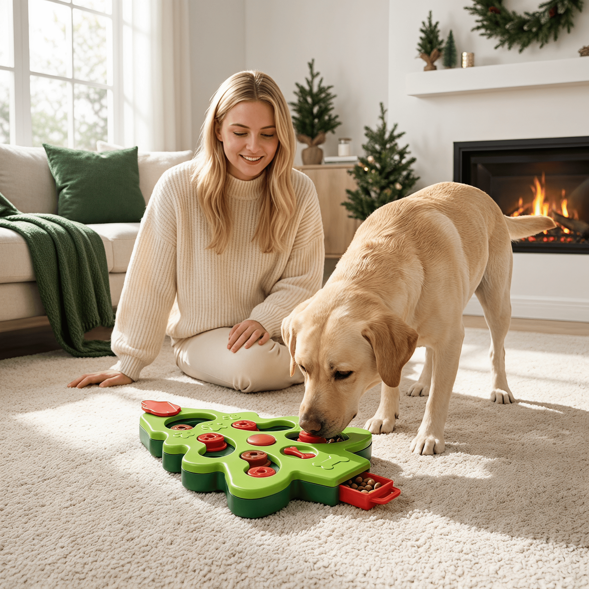 Heeipaw Christmas Tree Puzzle Feeder Toy – Interactive Slow Feeder & Treat Dispensing Dog Toy for Mental Stimulation and Boredom Relief - image 3