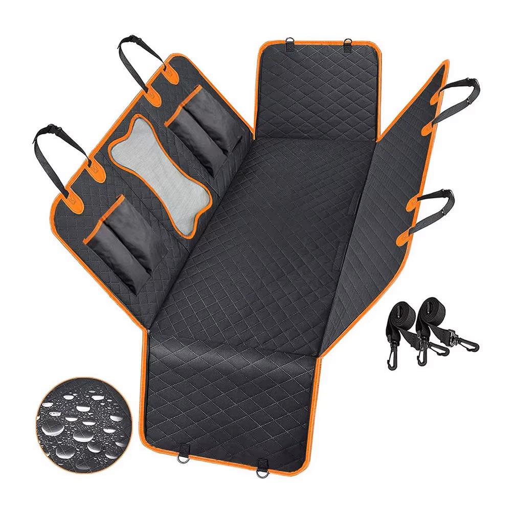 Heeipaw Waterproof Dog Car Seat Cover – Premium Back Seat Protector for Dogs, Scratch Resistant Pet Travel Mat for Cars & SUVs - Bone Design Dog Car Seat Cover - image 2