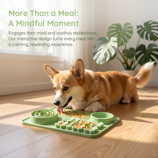 Heeipaw Silicone Lick Mat Slow Feeder For Dogs & Cats | Interactive Feeding Bowl - image 3